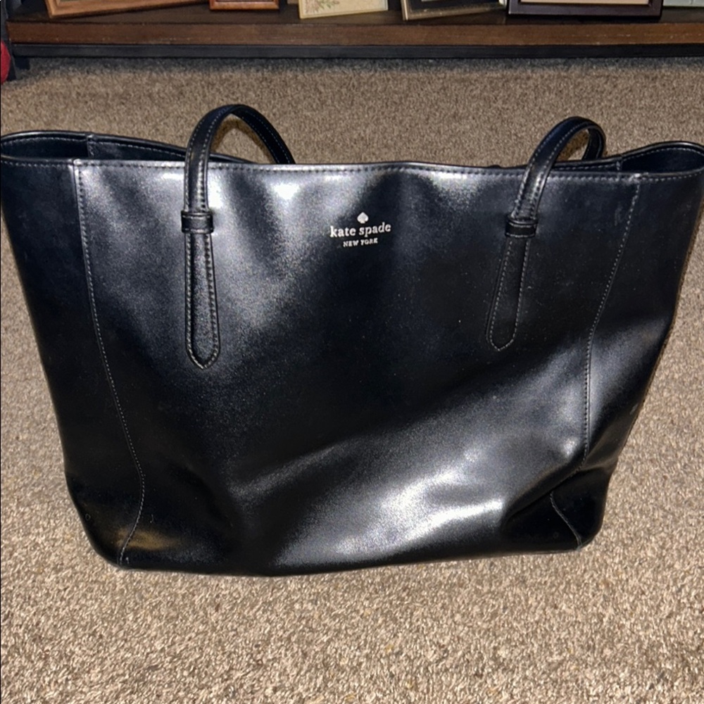 Kate Spade New York Large Black Tote Shoulder Bag Work Shopper